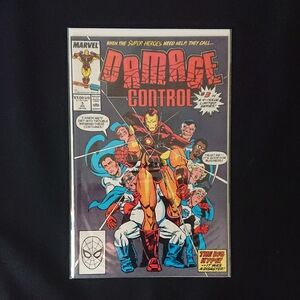Marvel Comics - Damage Control #3 Comic Book Featuring Iron Man - 1989